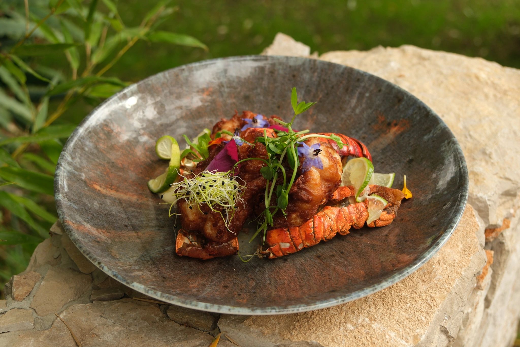 ssiette gastronomique aux saveurs méditerranéennes servie au restaurant de l’Hôtel Marinca